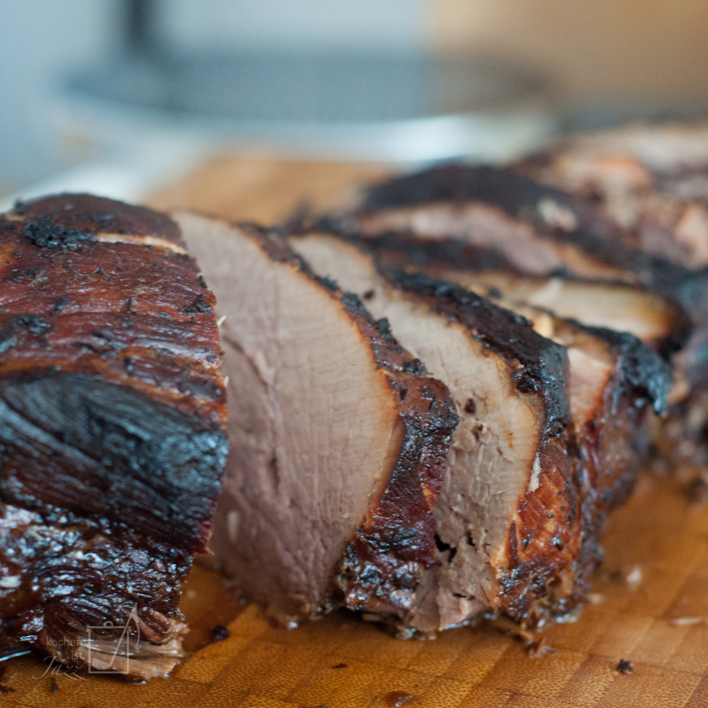 Schhweinebraten in Scheiben