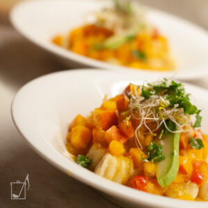 Hokkaido-Ragout auf Gnocchi